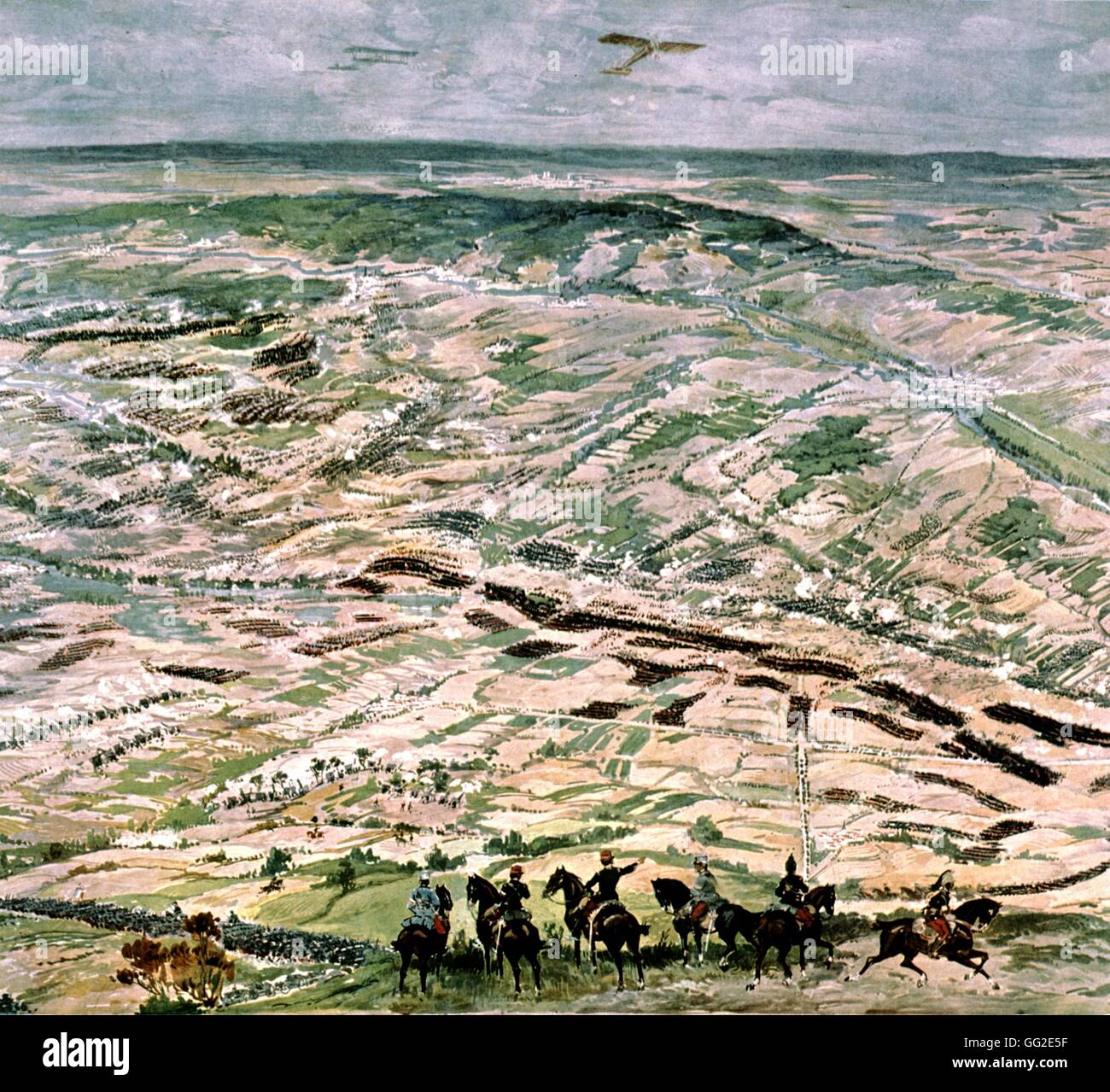 Theodore de Sala, panorama sulla battaglia della marna FRANCIA, I Guerra Mondiale Parigi, Musée de l'Armée Foto Stock