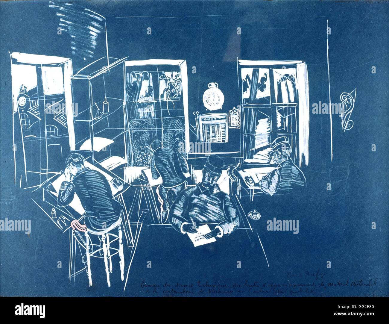 Raoul Dufy (1877-1953) Dufy, ingegneria e fornendo dipartimento in Francia, la Prima Guerra Mondiale / <font color=red>Se questo lavoro è riprodotto, l'autorizzazione deve essere richiesta prima da ADAGP. Fare clic su <A HREF='http://www.photo12.com/cie12/adagp.asp' target=' bla Foto Stock