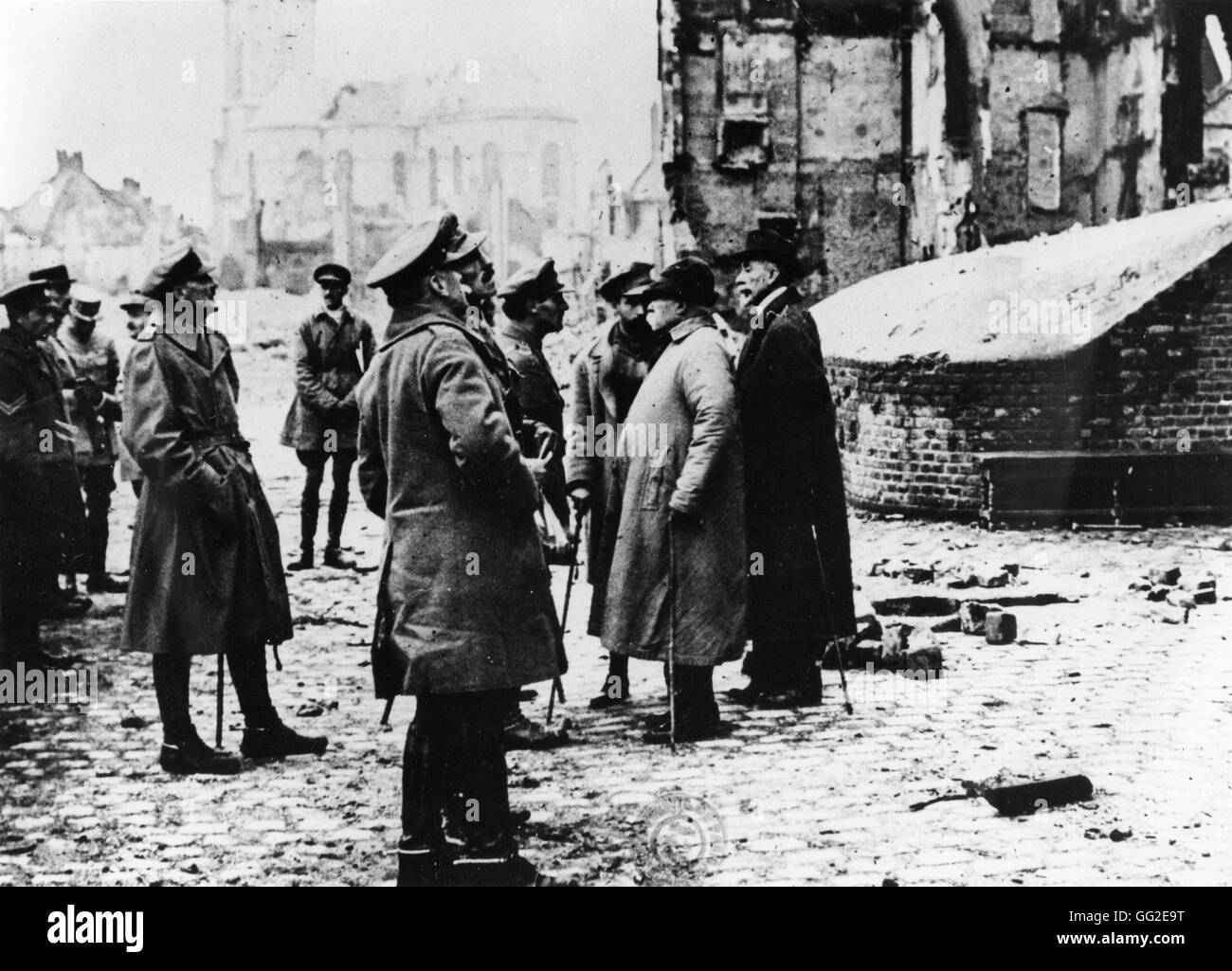 Clémenceau sul fronte della I Guerra Mondiale, Francia Foto Stock