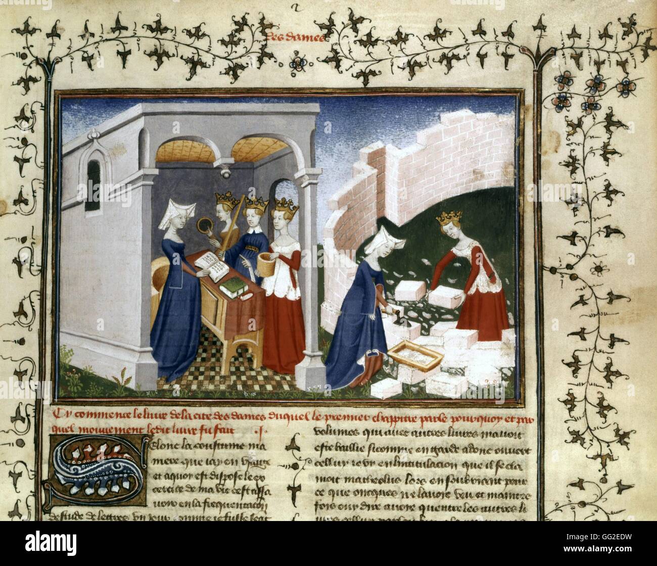 Christine de il pisano, 'Libro della città di ladies' xv secolo in Francia Foto Stock