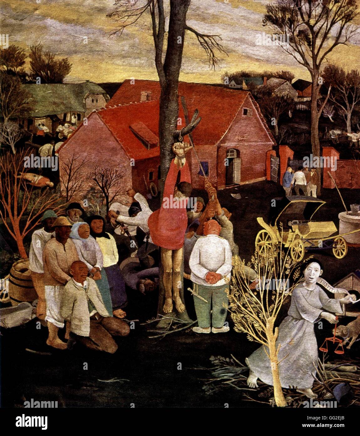 Krslo Hegedusic (nato in Croazia nel 1901), la giustizia 1934 Iugoslavia Macedonia. Skopje galleria d'arte Foto Stock