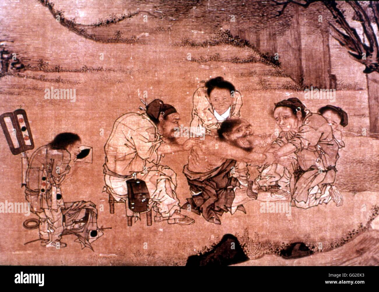 Li Tang (peintre chinois), il medico itineranti in un villaggio 1049-1130 Taïpeh Cina - Cina Foto Stock