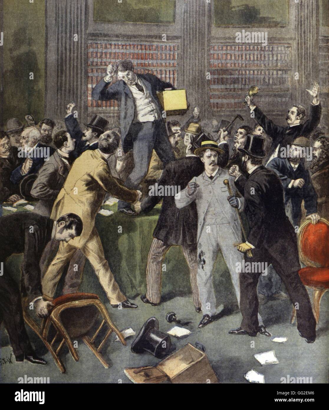 Incontro preparatorio per le elezioni presidenziali in Francia luglio 1894 Foto Stock