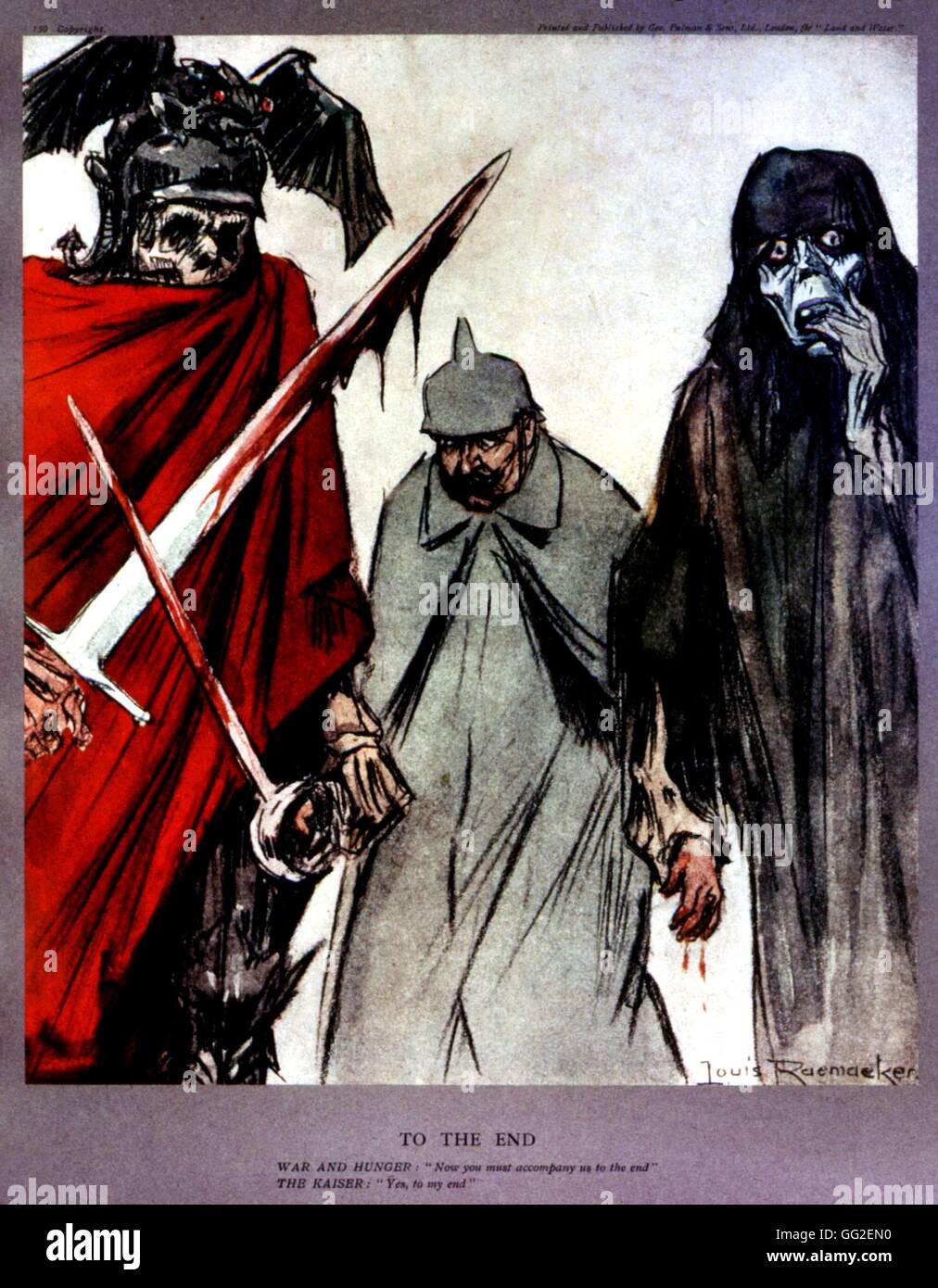 Vignetta satirica da Louis Raemekers contro la Germania e il Kaiser I Guerra Mondiale Washington. La biblioteca del congresso Foto Stock