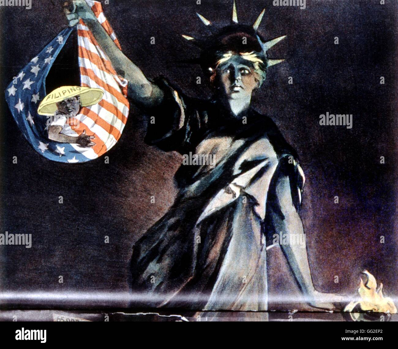 Intervento americano, la Statua della Libertà ha catturato le Filippine Aprile 23, 1899 Stati Uniti Washington. La biblioteca del congresso Foto Stock
