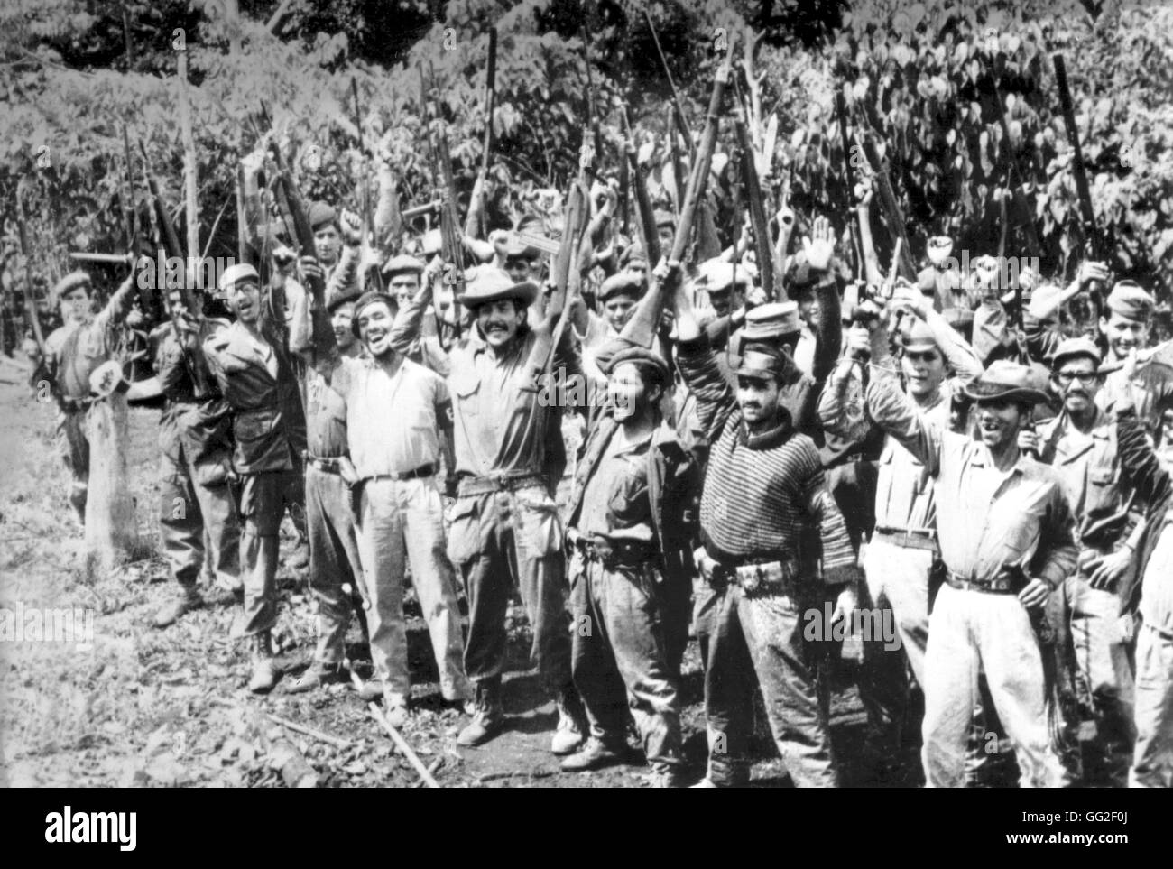 Guerriglieri in montagna '60s Colombia Foto Stock