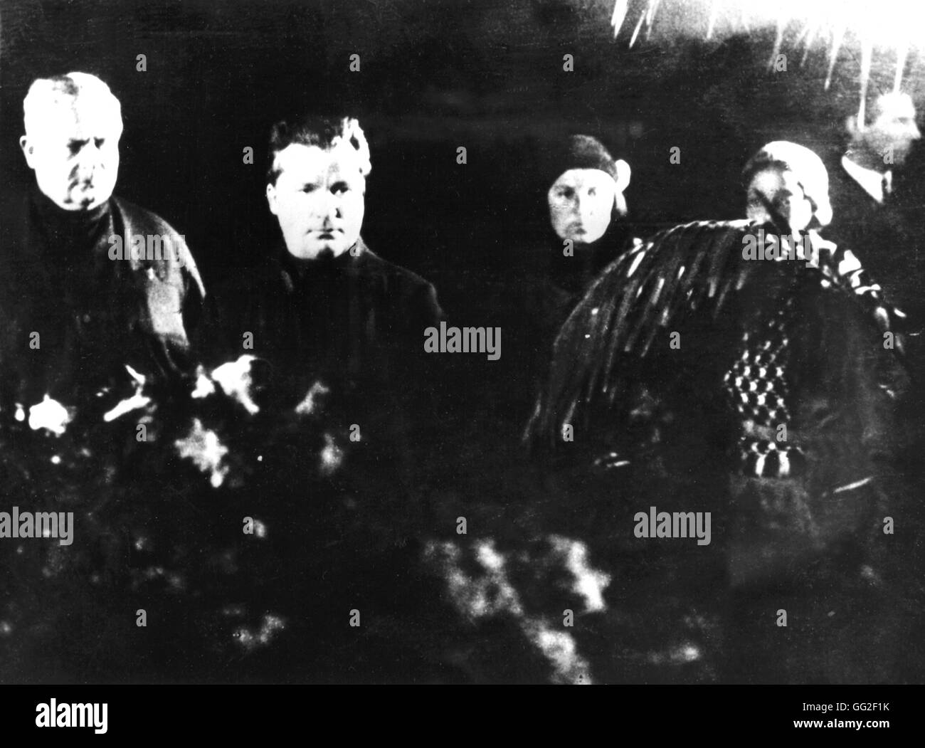 Lehoukidze e Sergei Kirov al funerale di Nadia, Stalin la moglie del xx secolo U.R.S.S. Foto Stock
