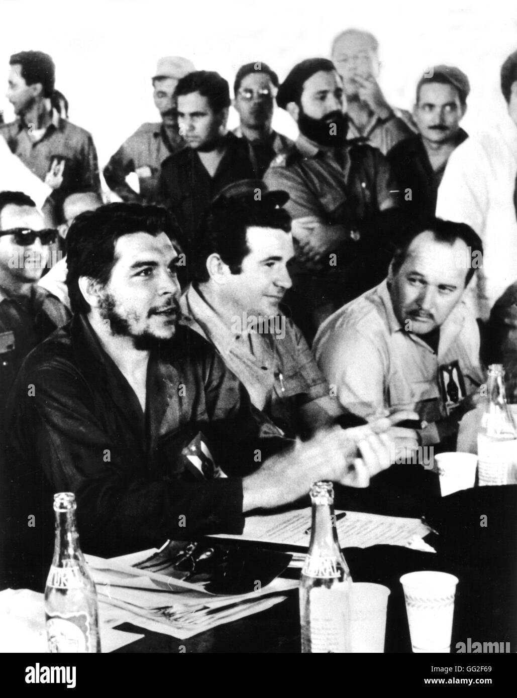Riunione. Sulla sinistra: Che Guevara del xx secolo Cuba Foto Stock