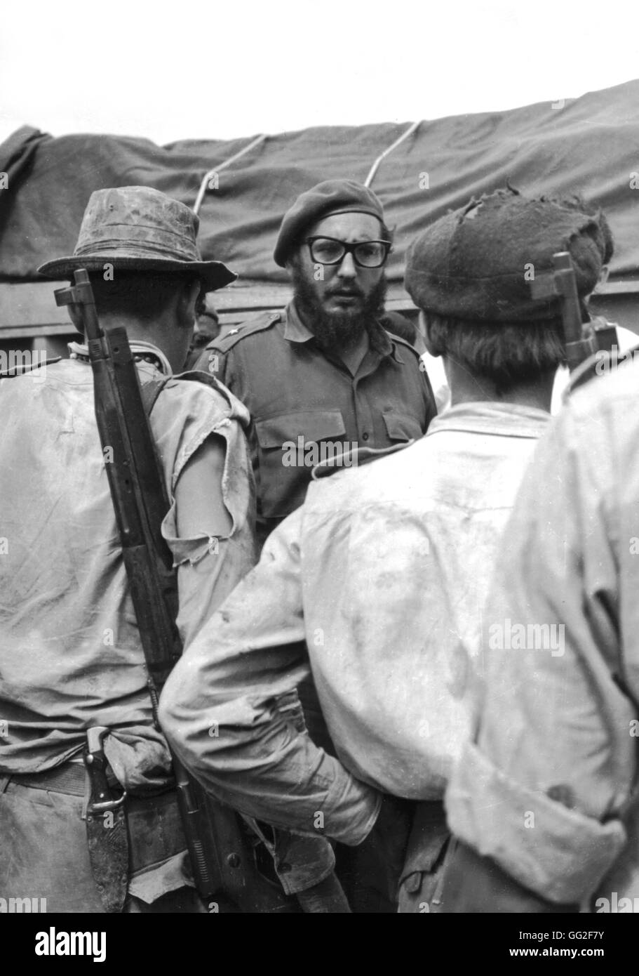 Fidel Castro dopo lo sbarco a Baia dei Maiali 1961 Cuba Foto Stock