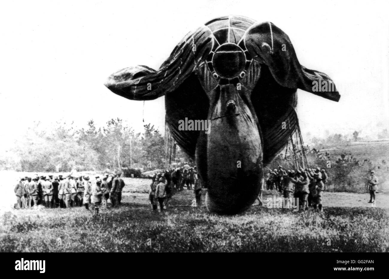 Nuovo tipo di palloncino di osservazione Francia xx I Guerra Mondiale Foto Stock