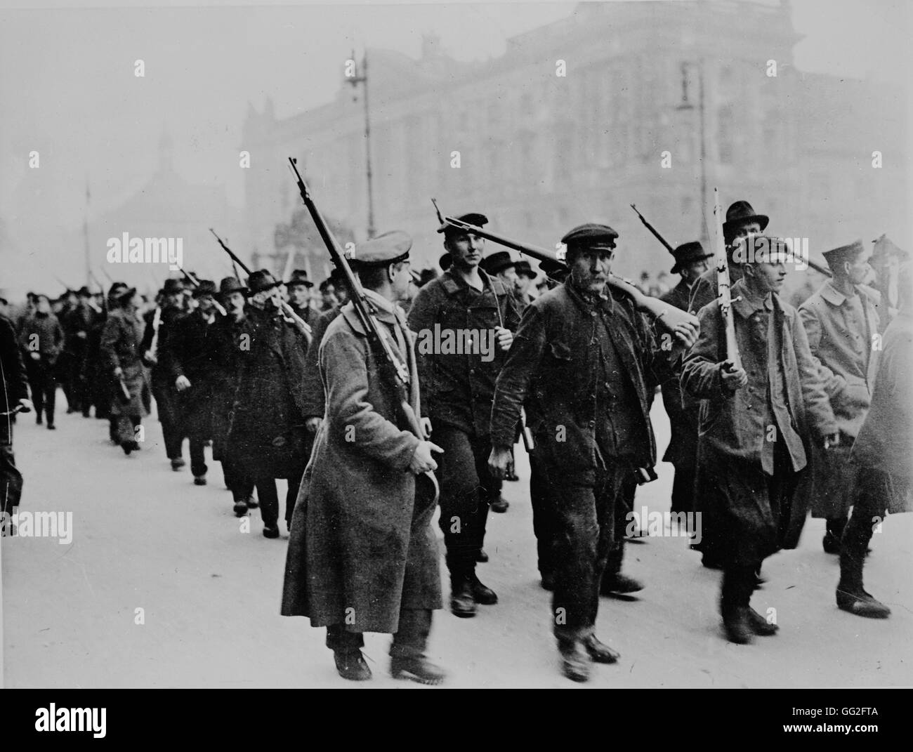 Révolution allemande. Insurrezione Spartacists nel novembre 1918. Foto Stock