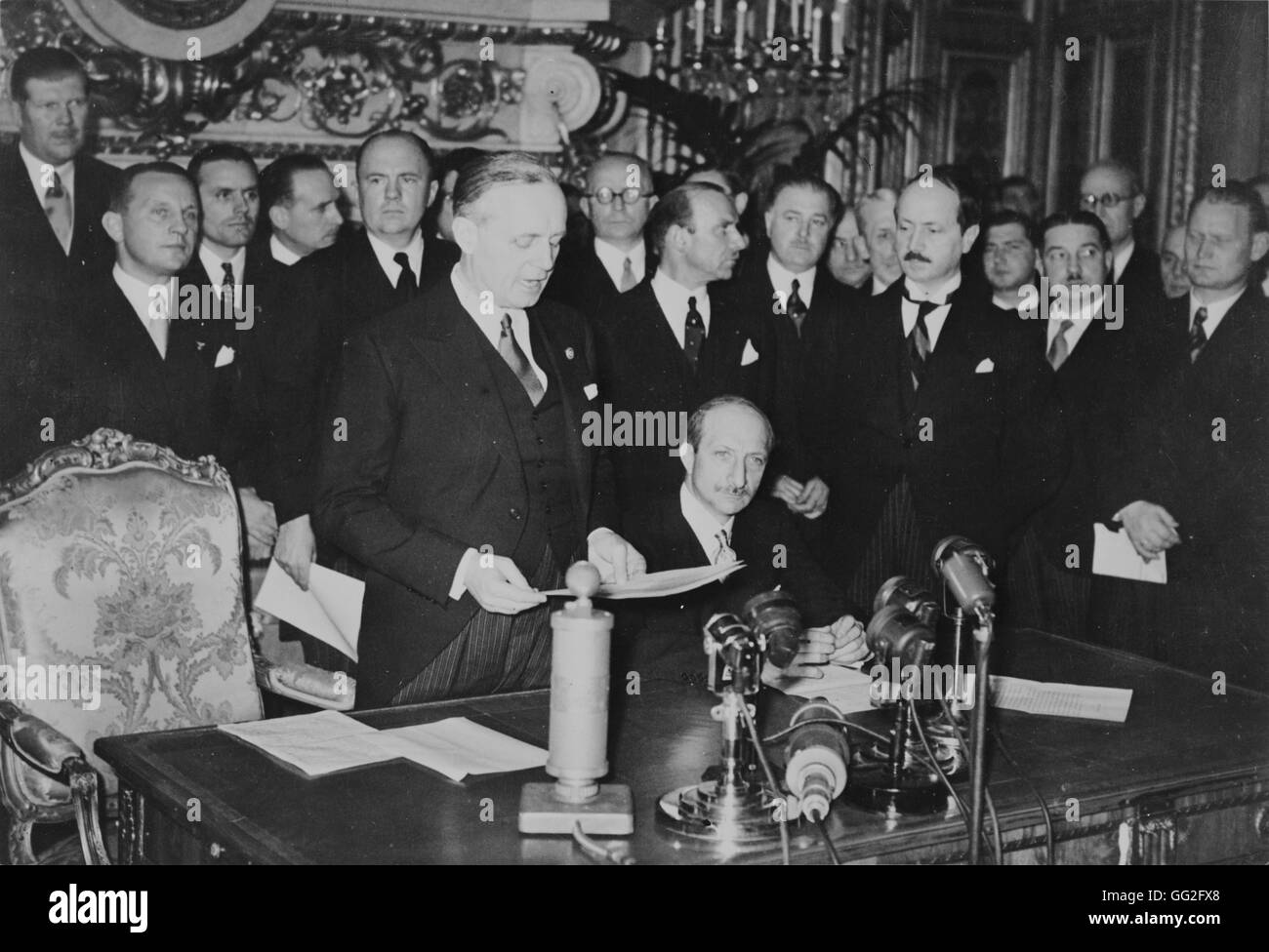 Interwar periodo. Trattato franco-tedesca. Foto Stock