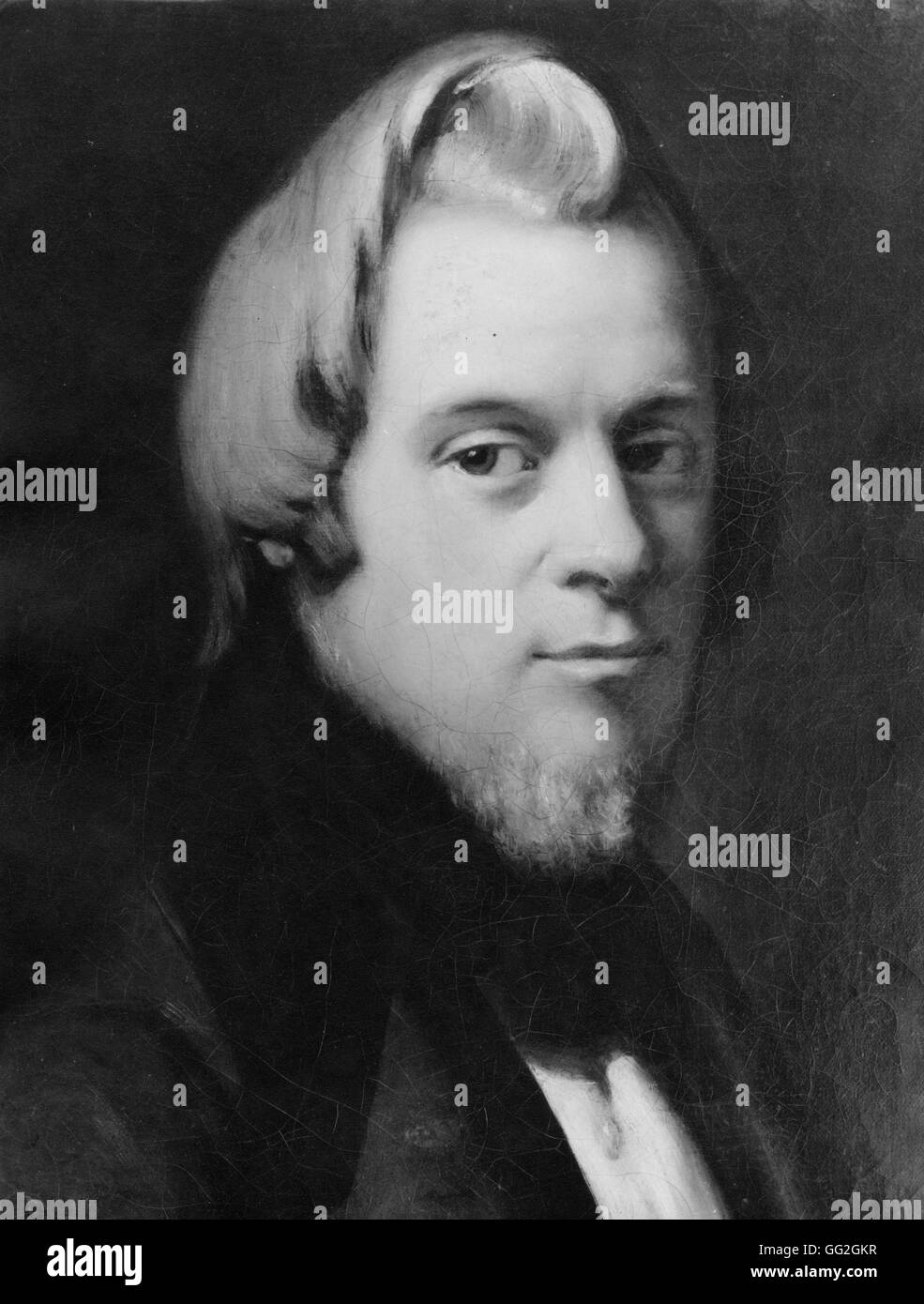 Honoré Daumier scuola francese Self-portrait Olio su tela del XIX secolo Avignone, Museo Calvet Foto Stock