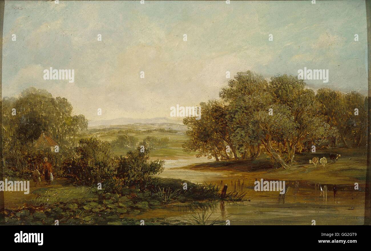 John Constable Scuola di inglese paesaggio fluviale del XIX secolo Foto Stock