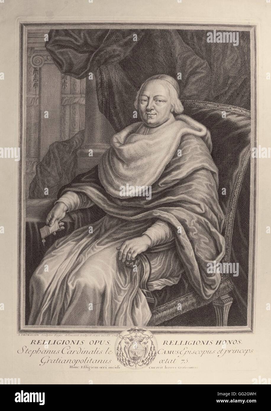 Etienne Le Camus, (1632-1707), francese cardinale, vescovo di Grenoble fino alla sua morte nel 1671. Foto Stock