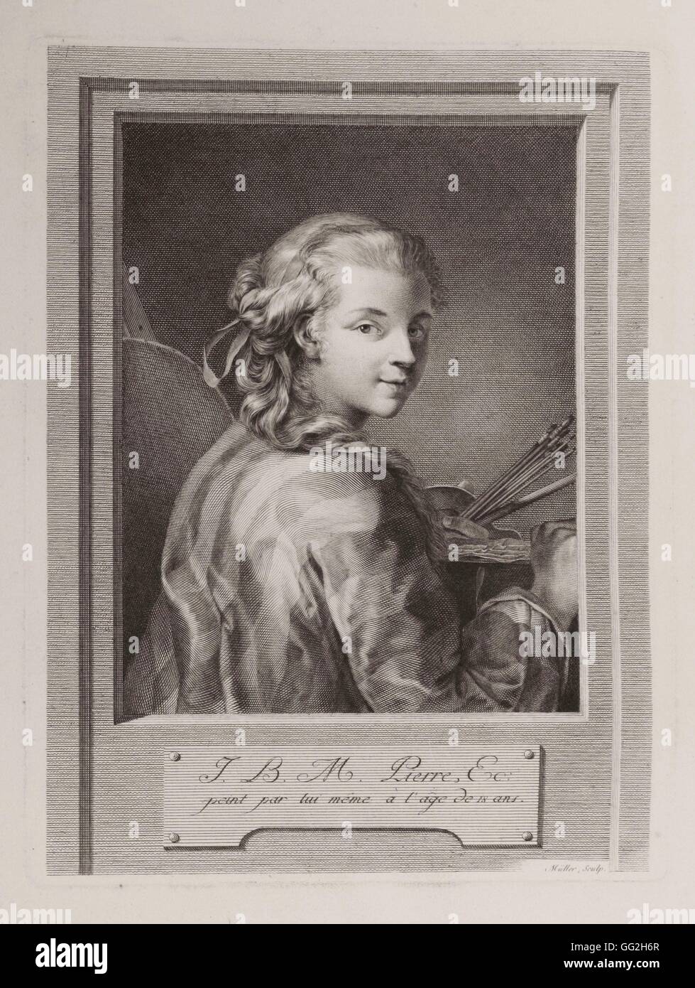 Jean-Baptiste Marie Pierre, (1714-1789), pittore francese, incisore, disegnatore e amministratore. Foto Stock