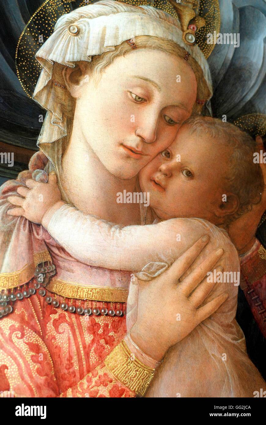 Fra Filippo Lippi scuola italiana Madonna con Bambino (dettaglio) c.1460 tempera su legno (115 x 71 cm) Firenze, Palazzo Medici-Riccardi Foto Stock