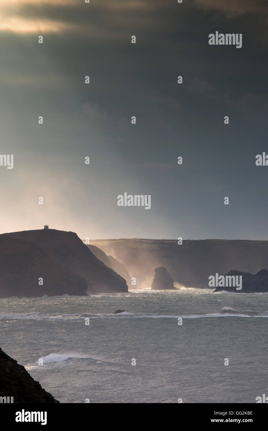 Cornish Coast da strangola; Cornovaglia; Regno Unito Foto Stock
