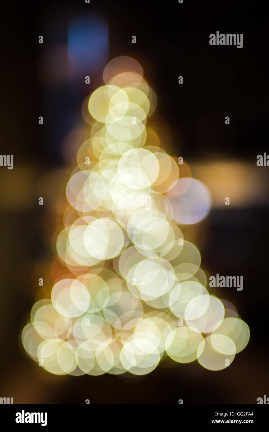 Abstract di Natale con sfondo bokeh luce Foto Stock