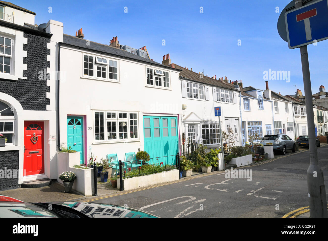 Dudley Mews, Brunswick Street West, Hove, Brighton & Hove, East Sussex, England, Regno Unito Foto Stock