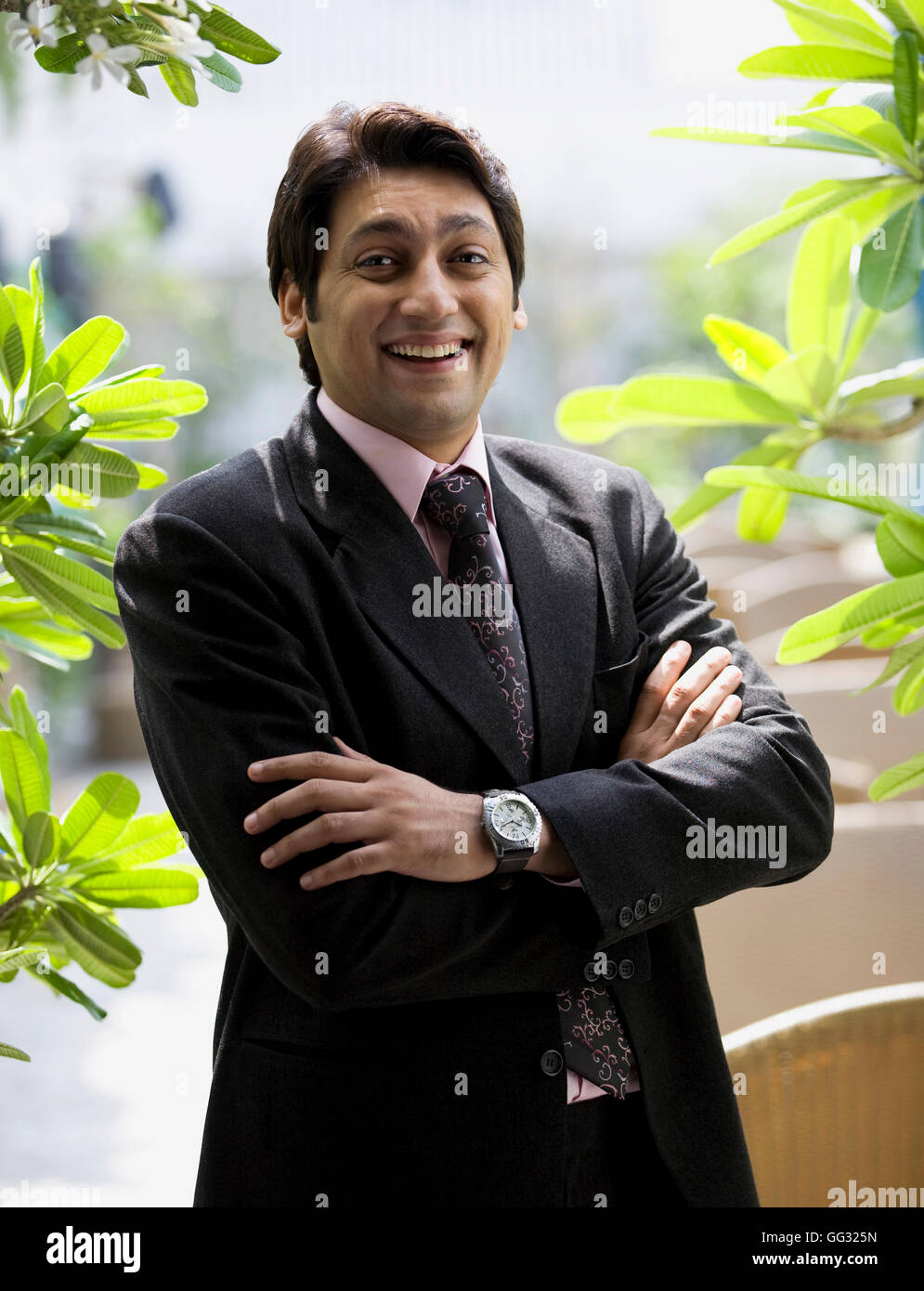 Executive in posa Foto Stock