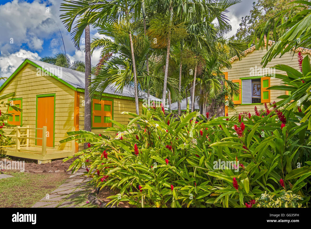 Romney Manor gardens Saint Kitts West Indies Foto Stock