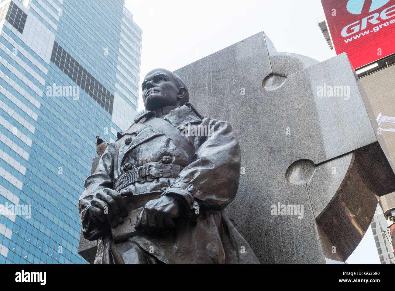 Padre Duffy Statua in Times Square NYC Foto Stock