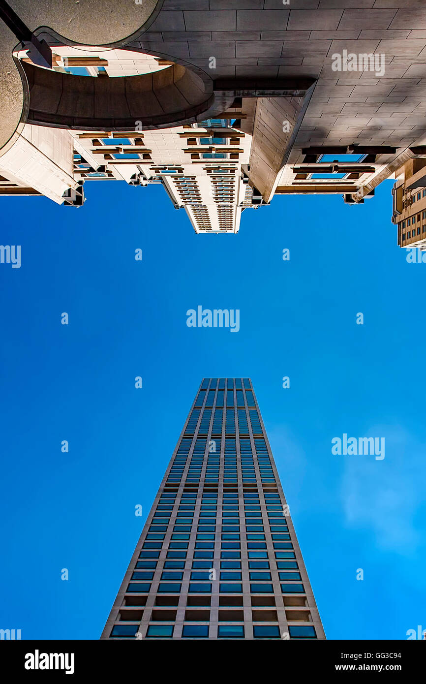 Vista al grattacielo moderno nella città di New York Foto Stock