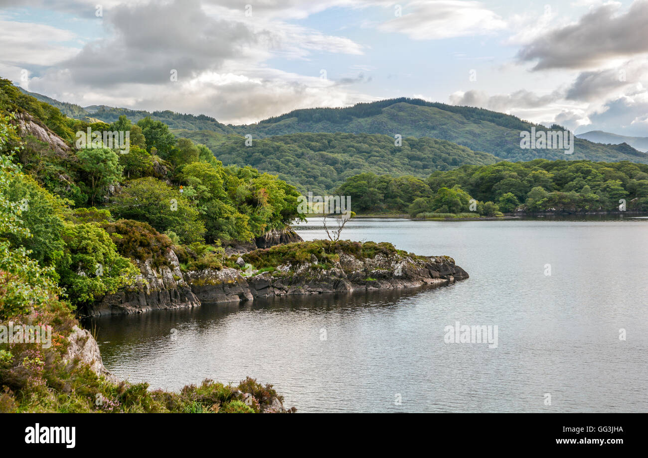 Vista panoramica lungo l'anello di Kerry, Irlanda Foto Stock