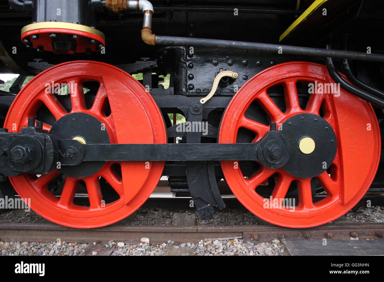 Locomotiva a vapore Parti Foto Stock