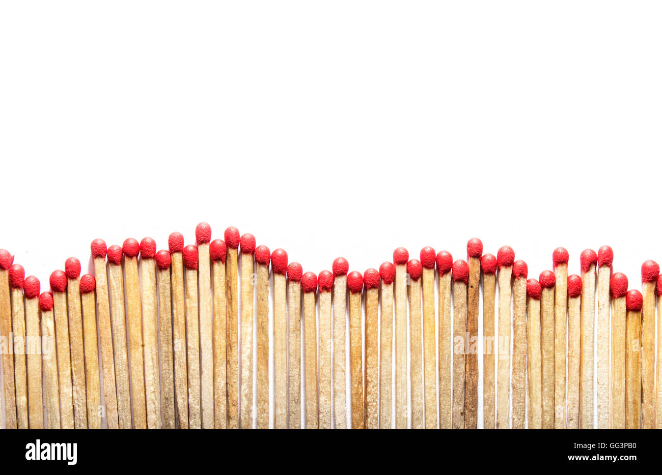 Molti corrisponde alla parte inferiore di una foto su sfondo bianco Foto Stock