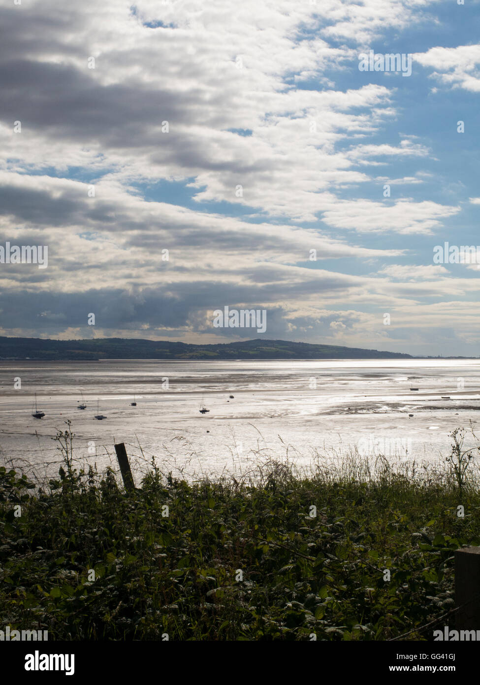 Fiume Dee estuario del Wirral CHESHIRE REGNO UNITO Foto Stock