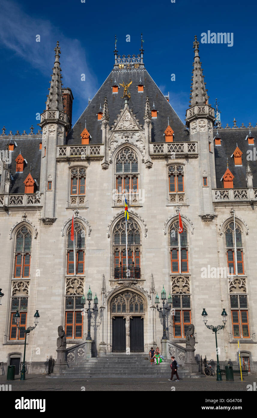 Il Provinciaal Hof (Palazzo Provinciale) Markt, Bruges. Foto Stock
