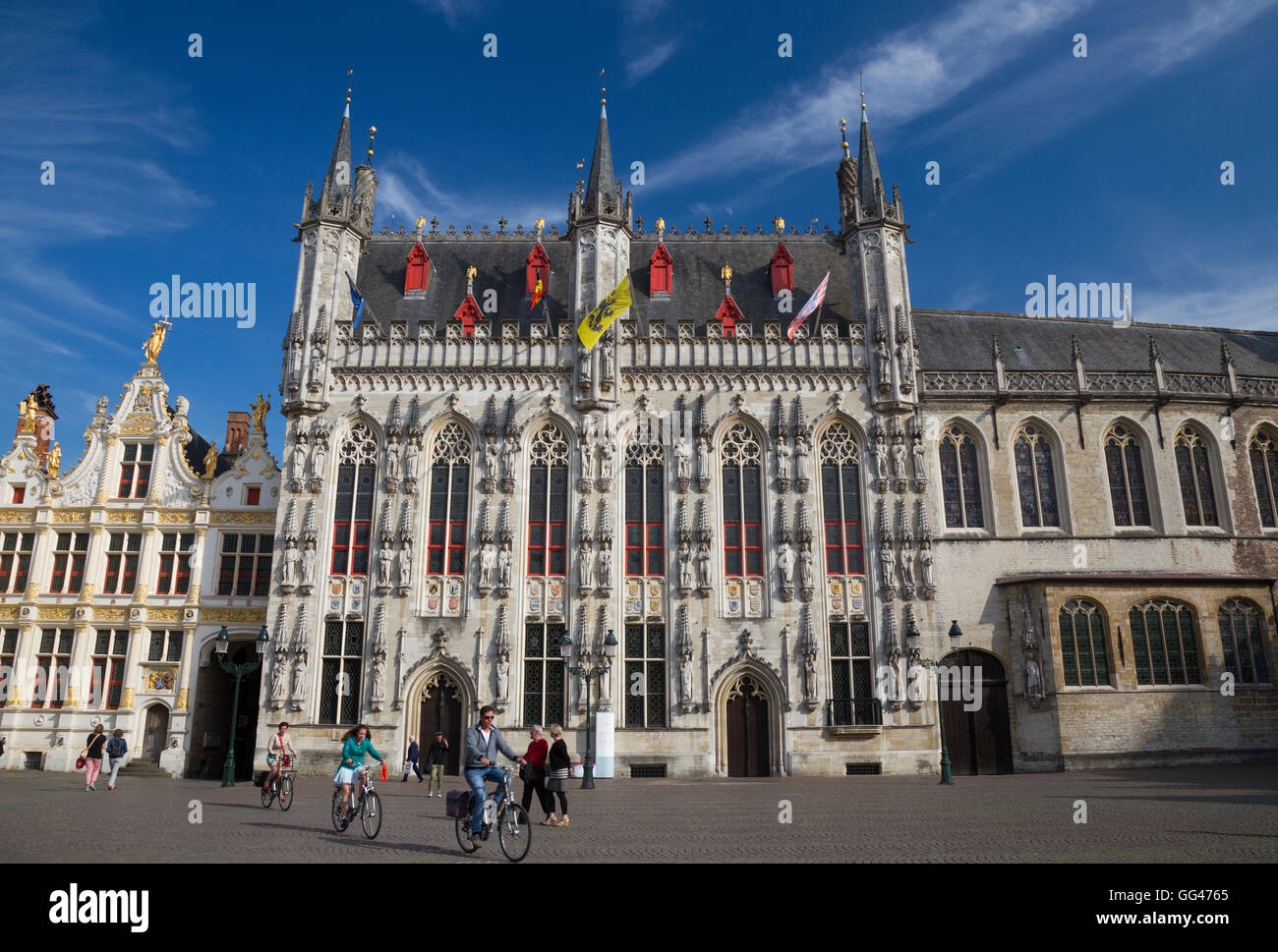 Stadhuis (Municipio), il Burg, Bruges Foto Stock