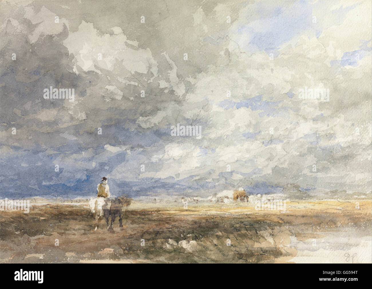 David Cox - andare al Hayfield (2) Foto Stock