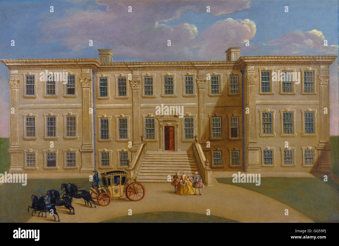 Calke Hall, Derbyshire, la sede di Sir Henry Harpur, Bt. Foto Stock