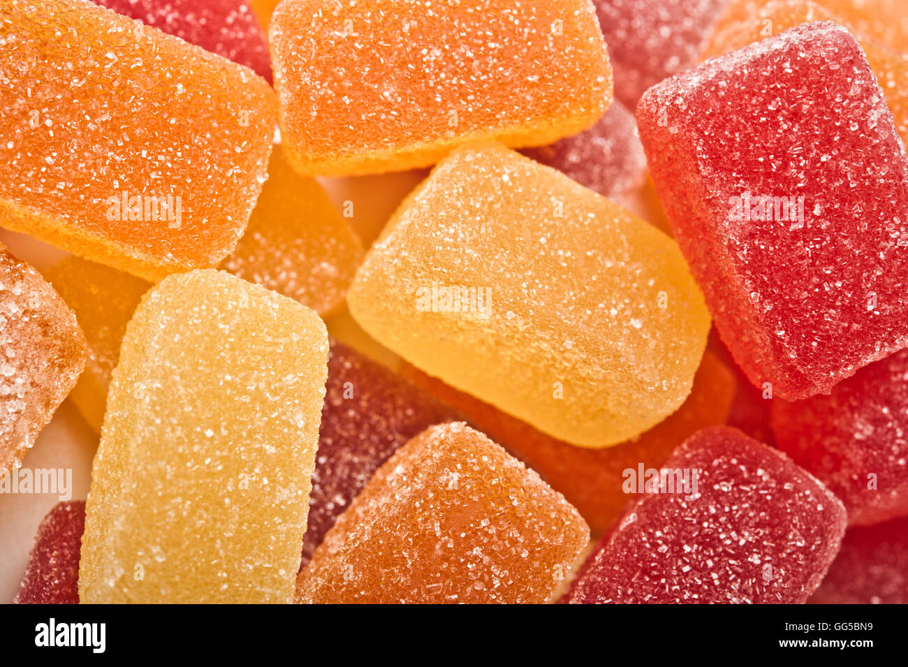 Grappolo di gelatina colorata caramelle Foto Stock