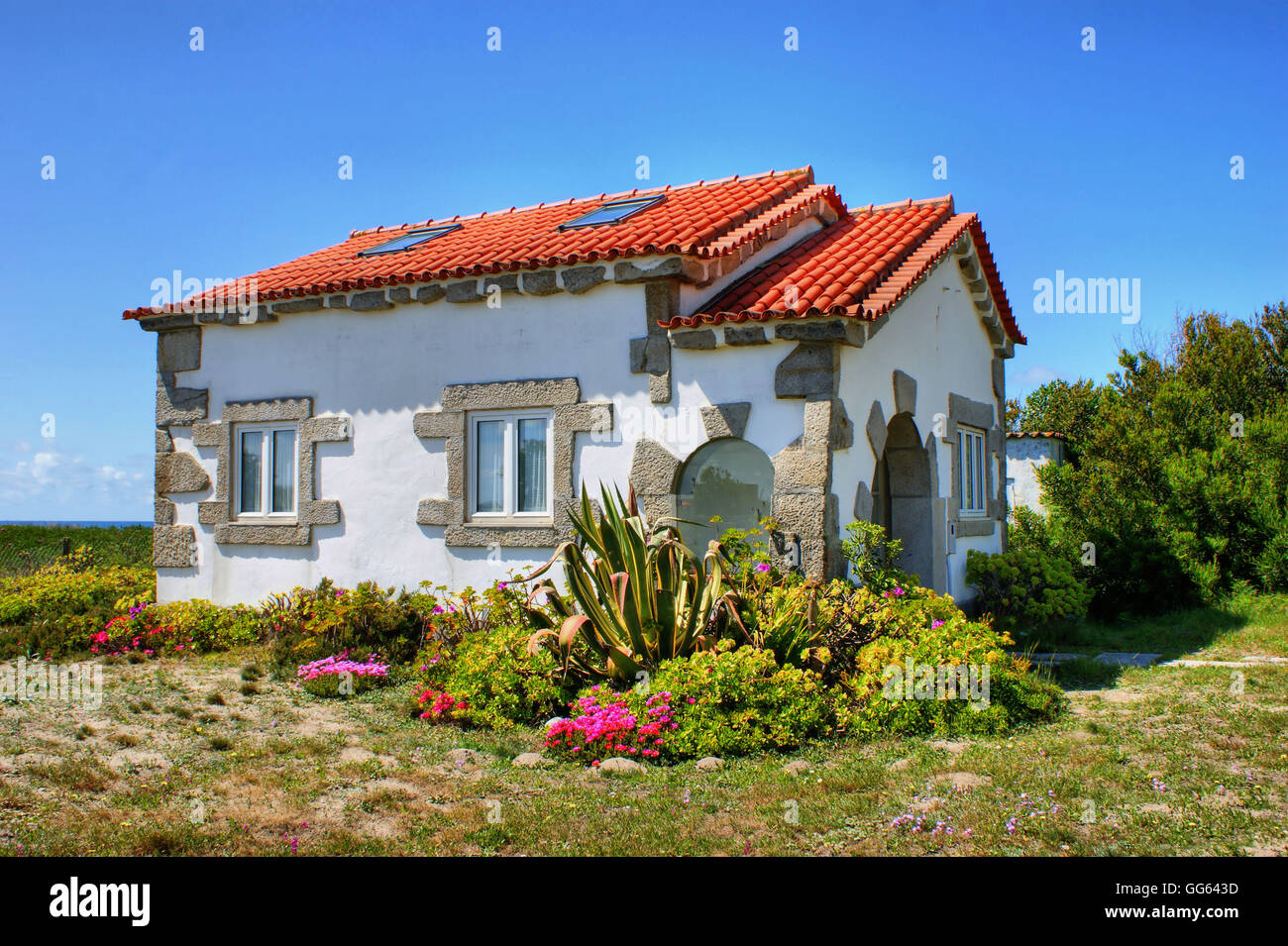 Tradizionale casa portoghese a Viana do Castelo Foto Stock