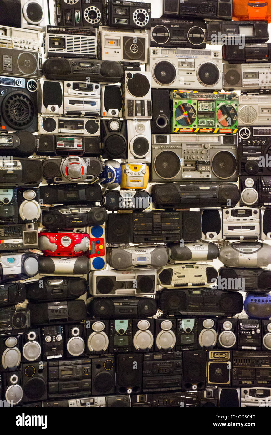 Boom Box per vendita New York City Foto Stock