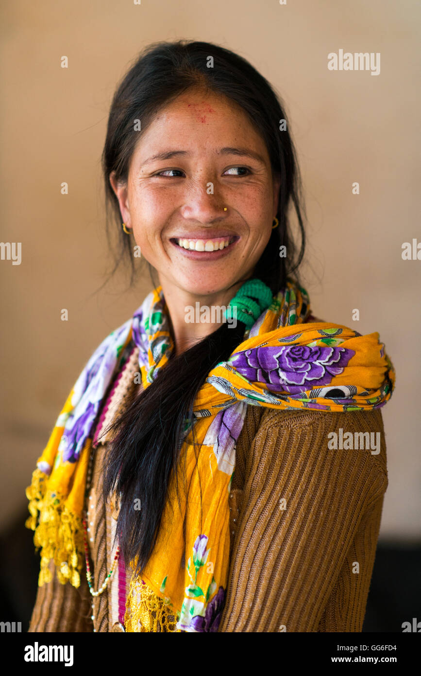 Una donna nepalese, Nepal, Asia Foto Stock