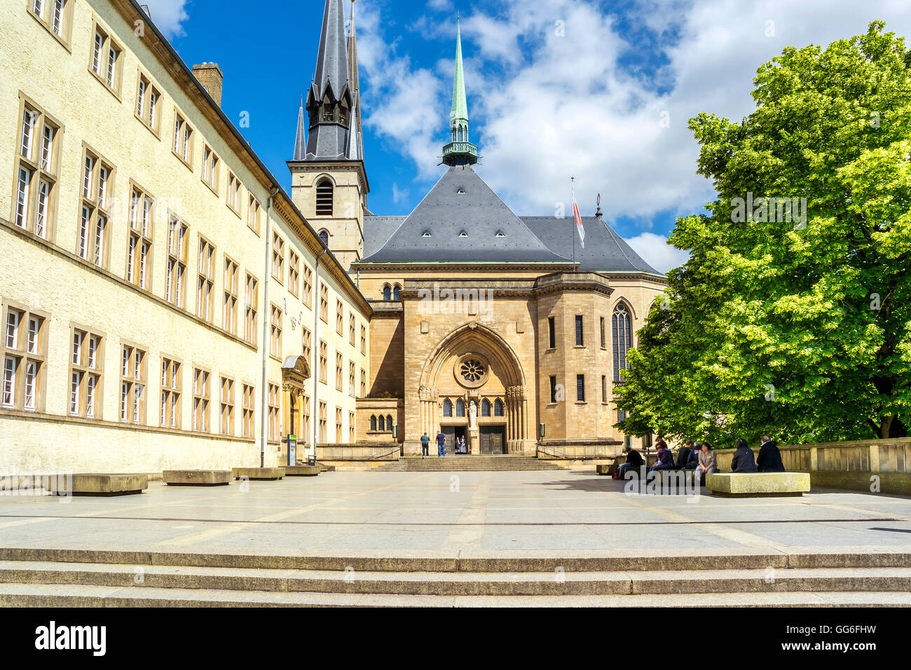 La cattedrale di Notre Dame in Lussemburgo. L'Europa. Foto Stock