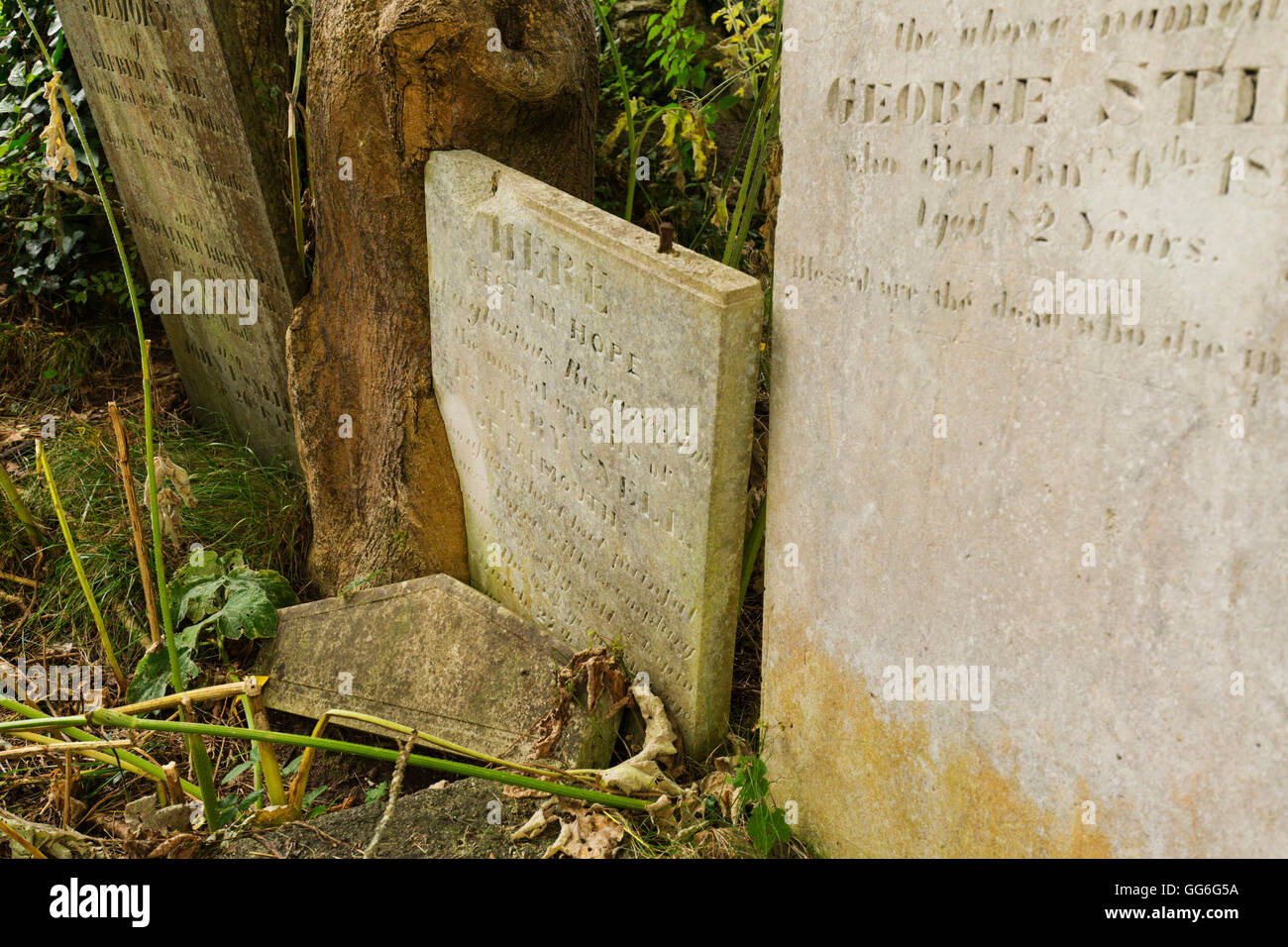 I dissidenti cimitero di Ponsharden vicino a Falmouth Foto Stock