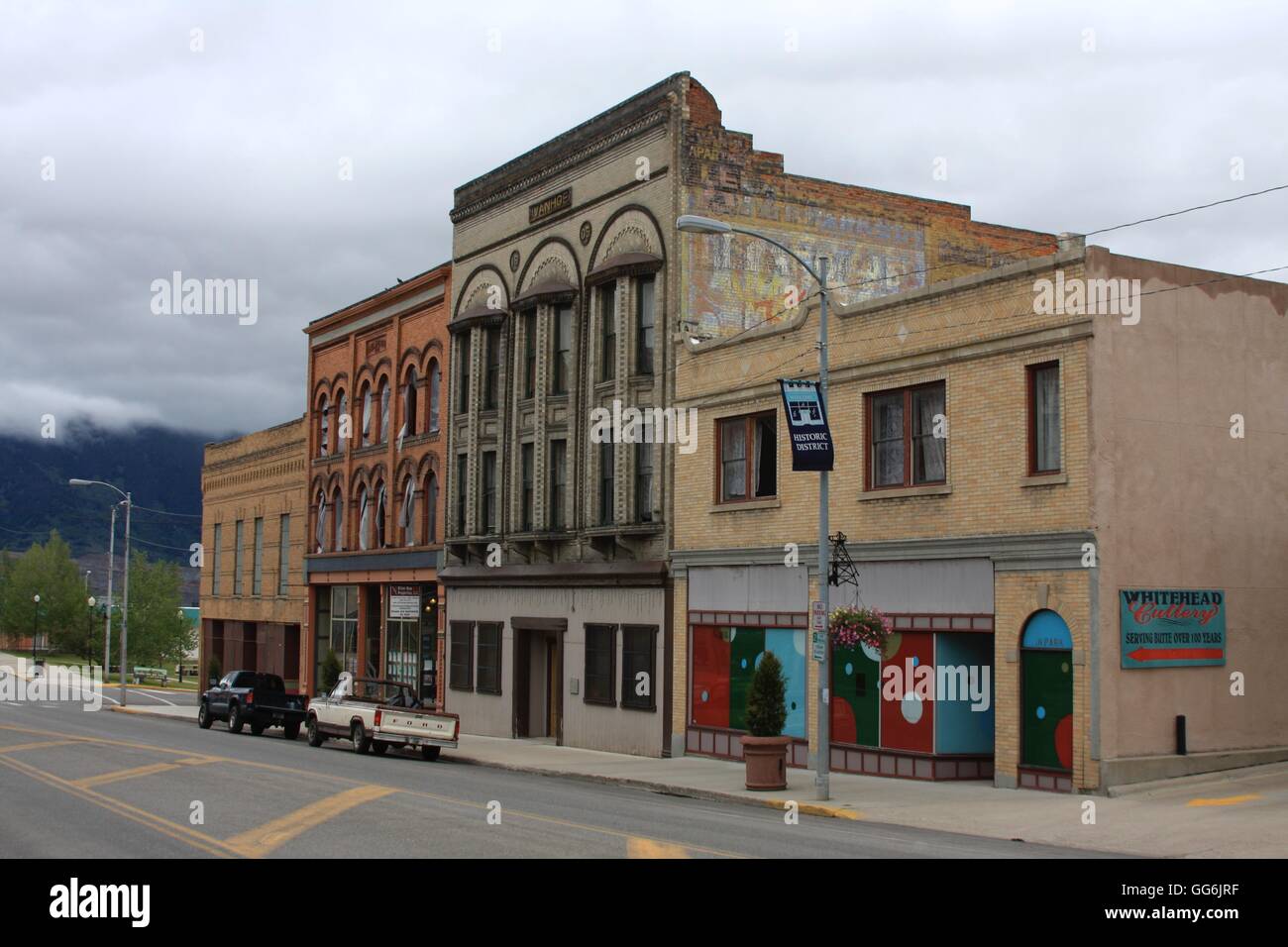 Scena di strada in Butte, Montana, USA Foto Stock