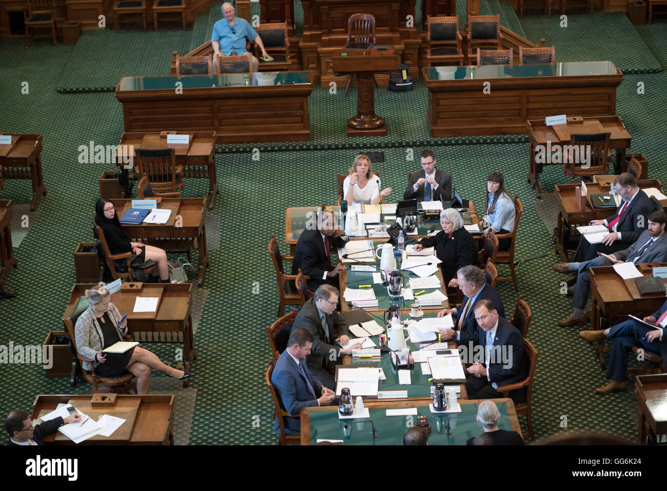 I rappresentanti dalla American Civil Liberties Union deporre in un Texas comitato del Senato in materia di 'religious libertà' bill Foto Stock