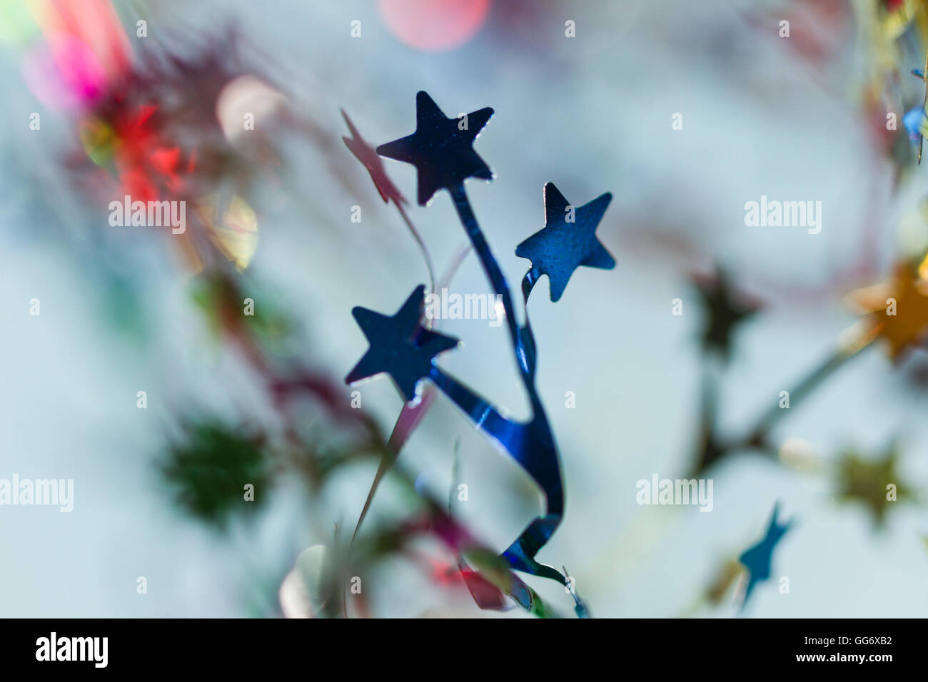 Weihnachtsdekoration Sterne Foto Stock