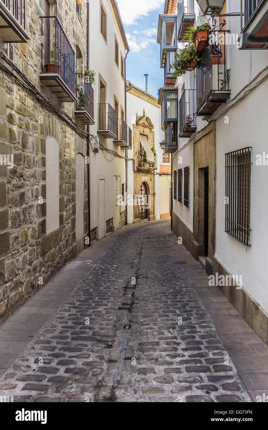 Old Street nella città di Ubeda, Spagna Foto Stock