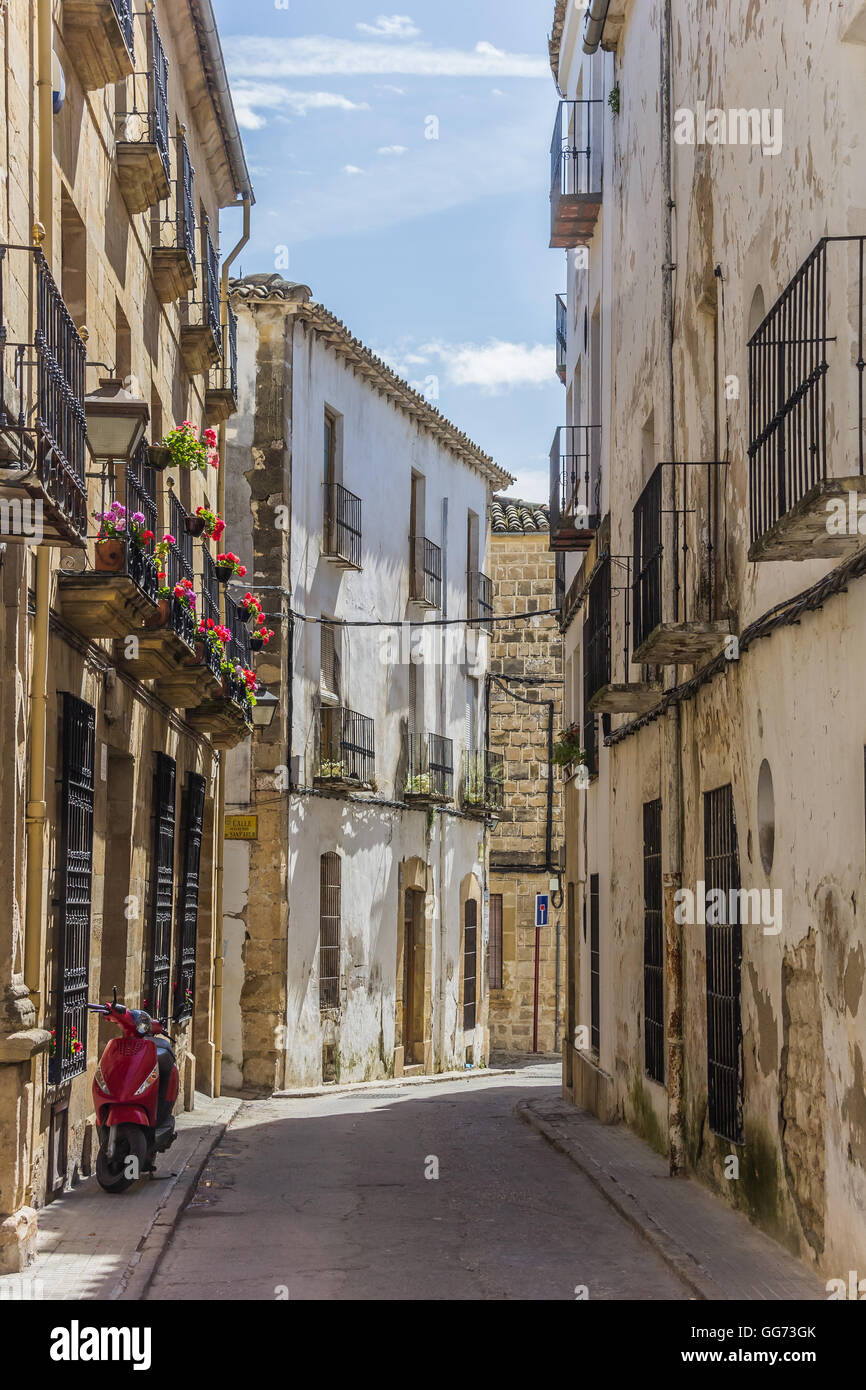 Old Street nella città di Ubeda, Spagna Foto Stock