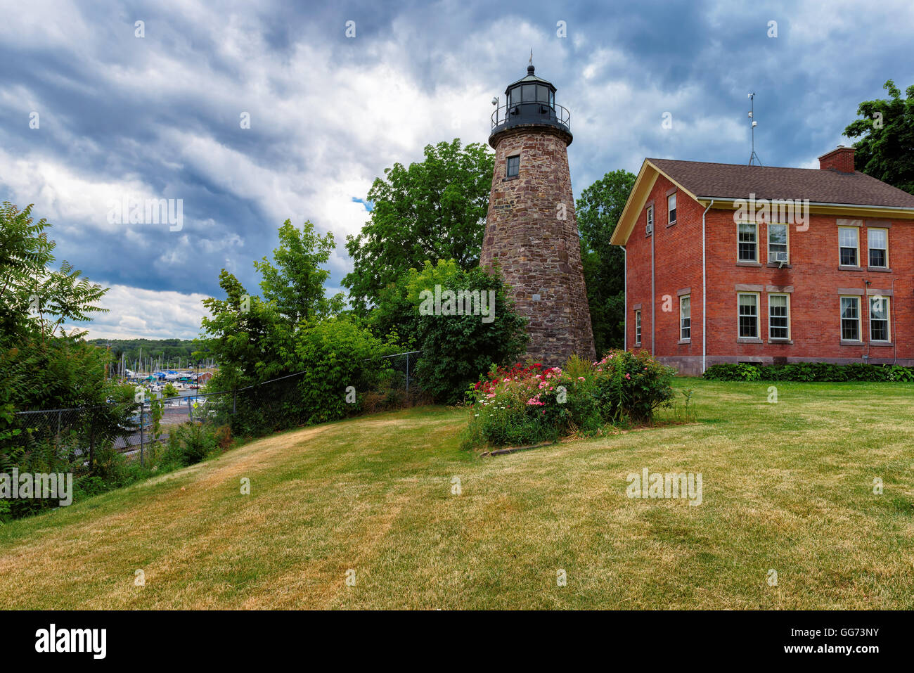 Charlotte Genesee faro, Lago Ontario a Rochester, New York, Stati Uniti d'America Foto Stock