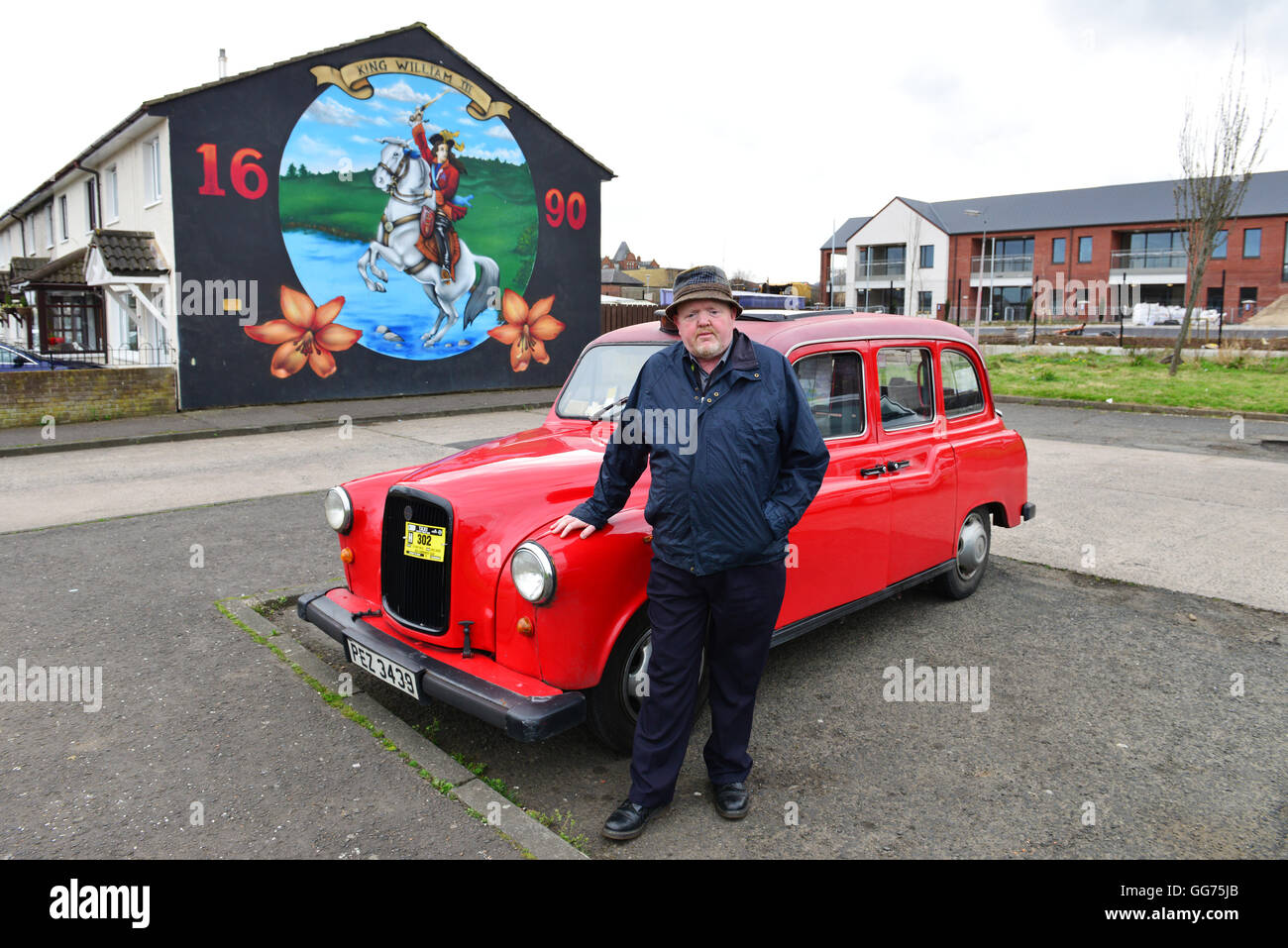 Graffiti, murales e murales, Belfast Foto Stock