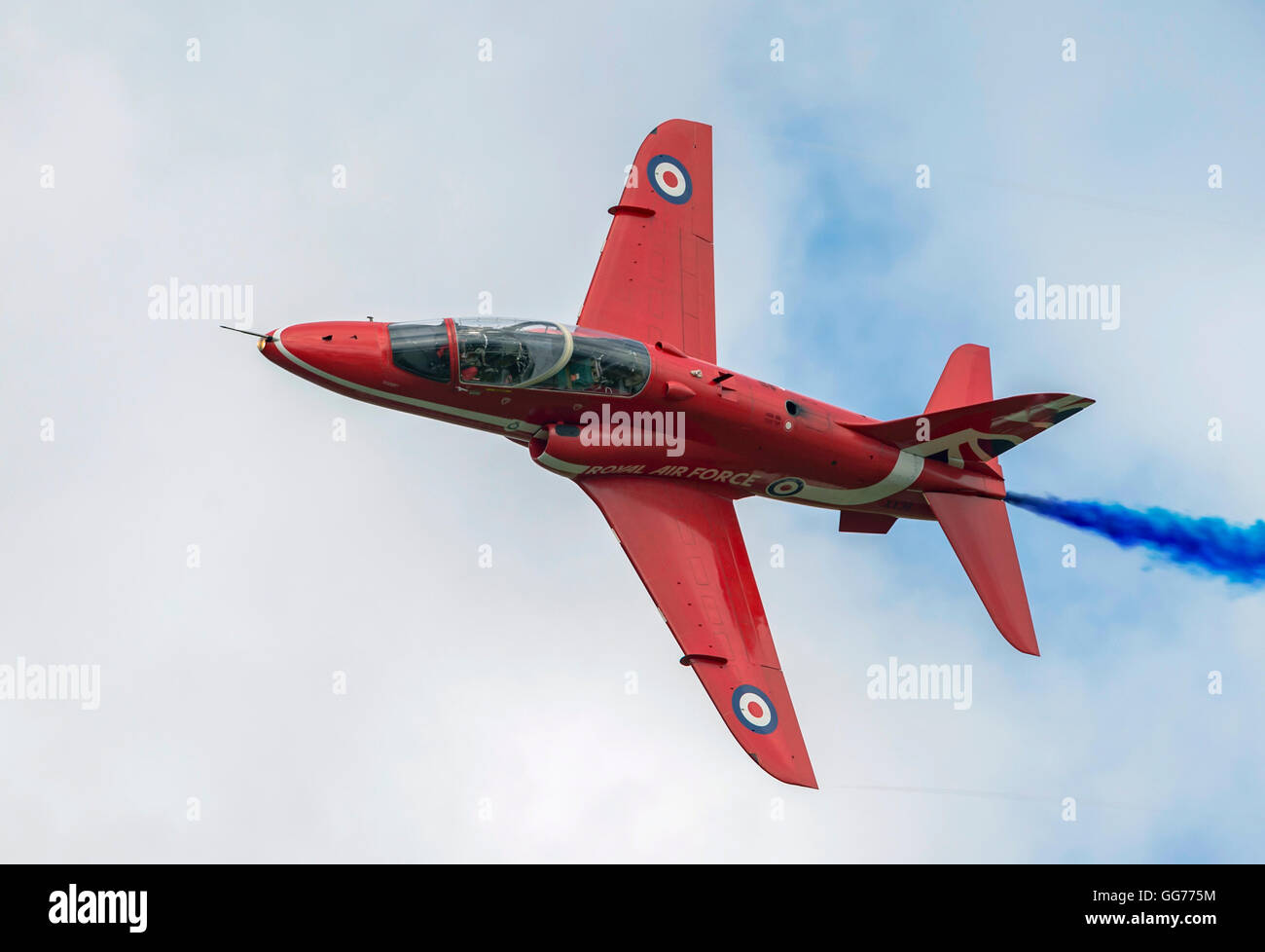 Le frecce rosse BAE Hawk T1 Royal Air Force Team Display al Royal International Air Tattoo 2016 Foto Stock